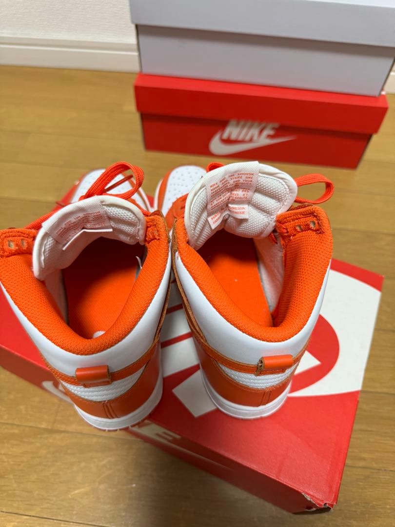 NIKE DUNK HIGH ホワイト/オレンジ 6