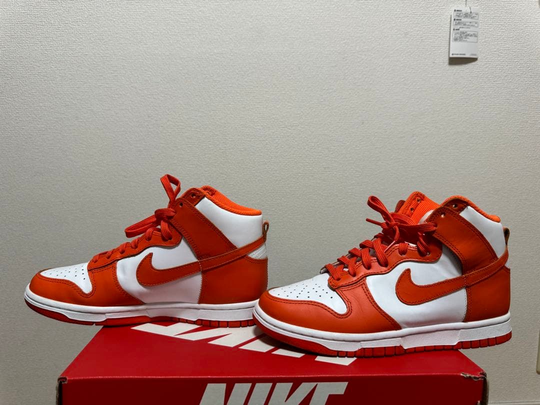 NIKE DUNK HIGH ホワイト/オレンジ 6