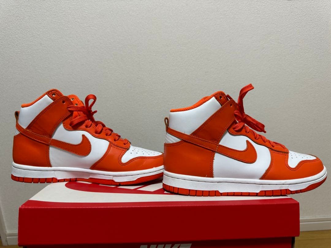 NIKE DUNK HIGH ホワイト/オレンジ 6