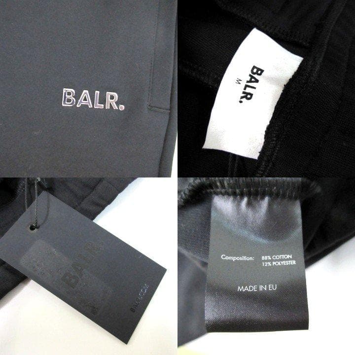 定価5万円の7割引ボーラーBALR.新品タグ付フレアワイドパンツ黒M