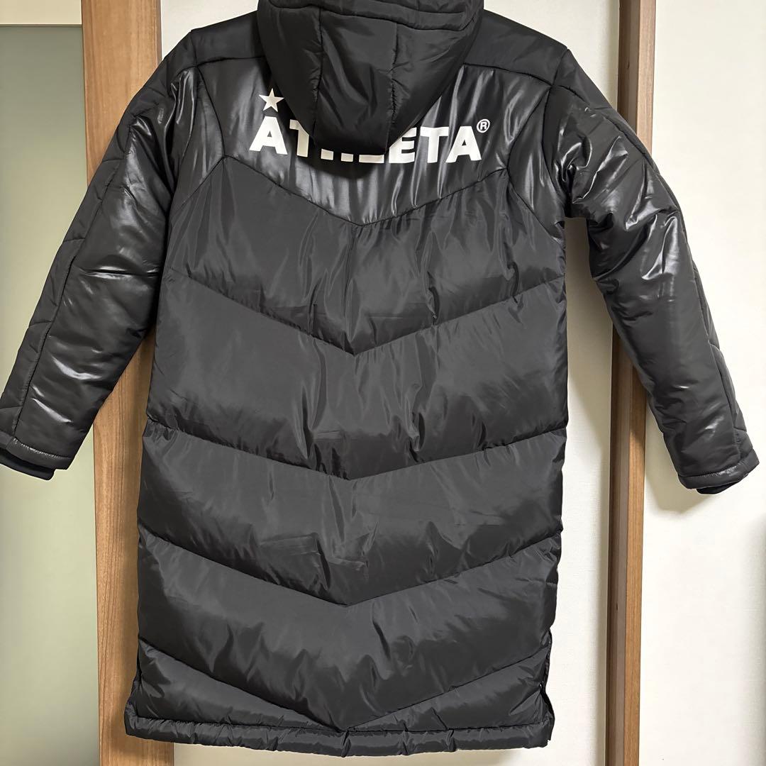 ATHLETA フード付き ブラック ベンチコート Lサイズ