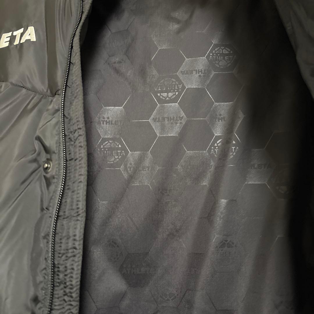 ATHLETA フード付き ブラック ベンチコート Lサイズ