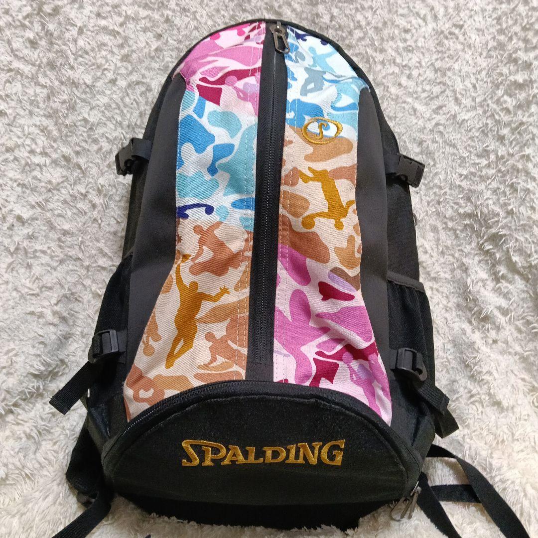 SPALDING カモフラ リュック バスケ 大容量 ボール収納可
