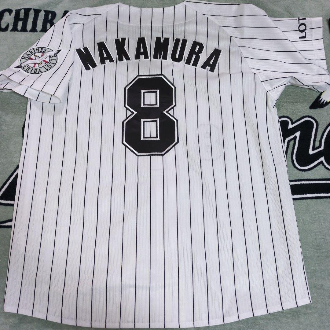 【美品】千葉ロッテマリーンズ 中村奨吾　キャプテンマーク付ユニフォーム　М