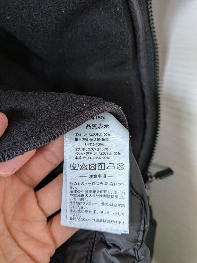ATHLETA ブラック ダウンコート フード付き