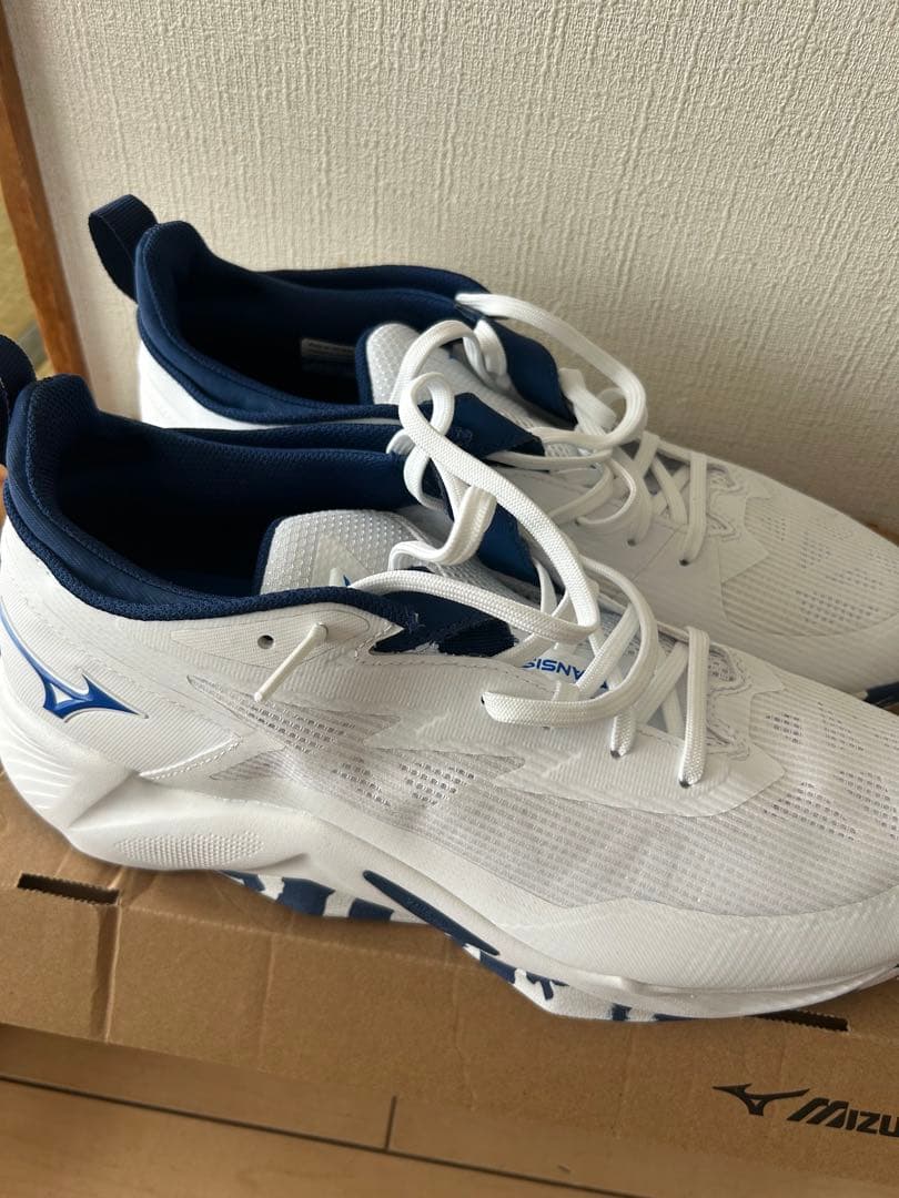 Mizuno ウェーブトランジスタ バスケットボールシューズ ホワイト/ブルー