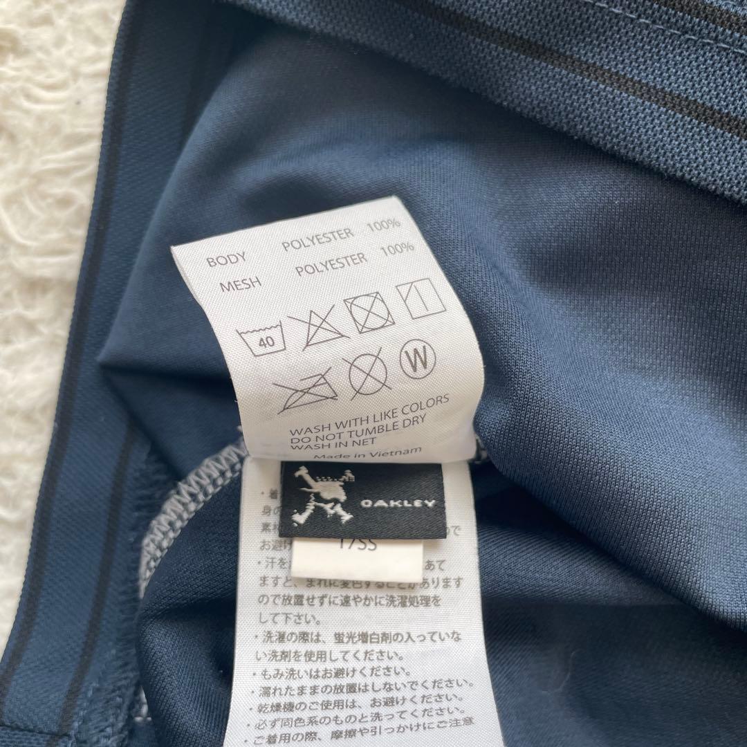 OAKLEY 刺繍　半袖　ポロシャツ　ジップ　洗える