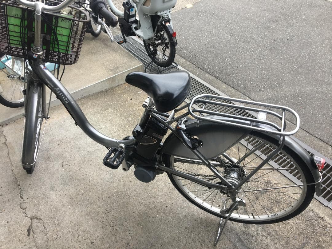 地域限定送料無料　アシスタ　8,9AH　子供乗せ　シルバー 神戸市　電動自転車