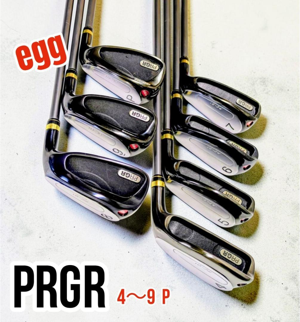 PRGR egg PC-01 M-40 SR 4〜9.P 7本 やさしい 高弾道