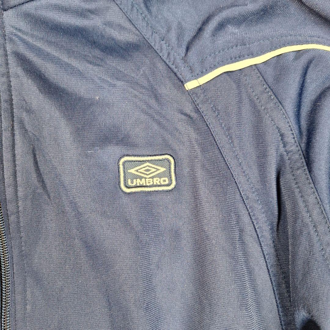 UMBRO　90'　トラックジャケット　ネイビー　ホワイト　左胸ロゴ　M