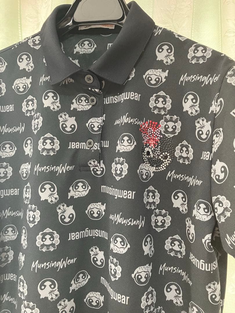 Munsingwear 黒 ゴルフシャツ❤️ひなペンギン　3L 近年物　極美品レア