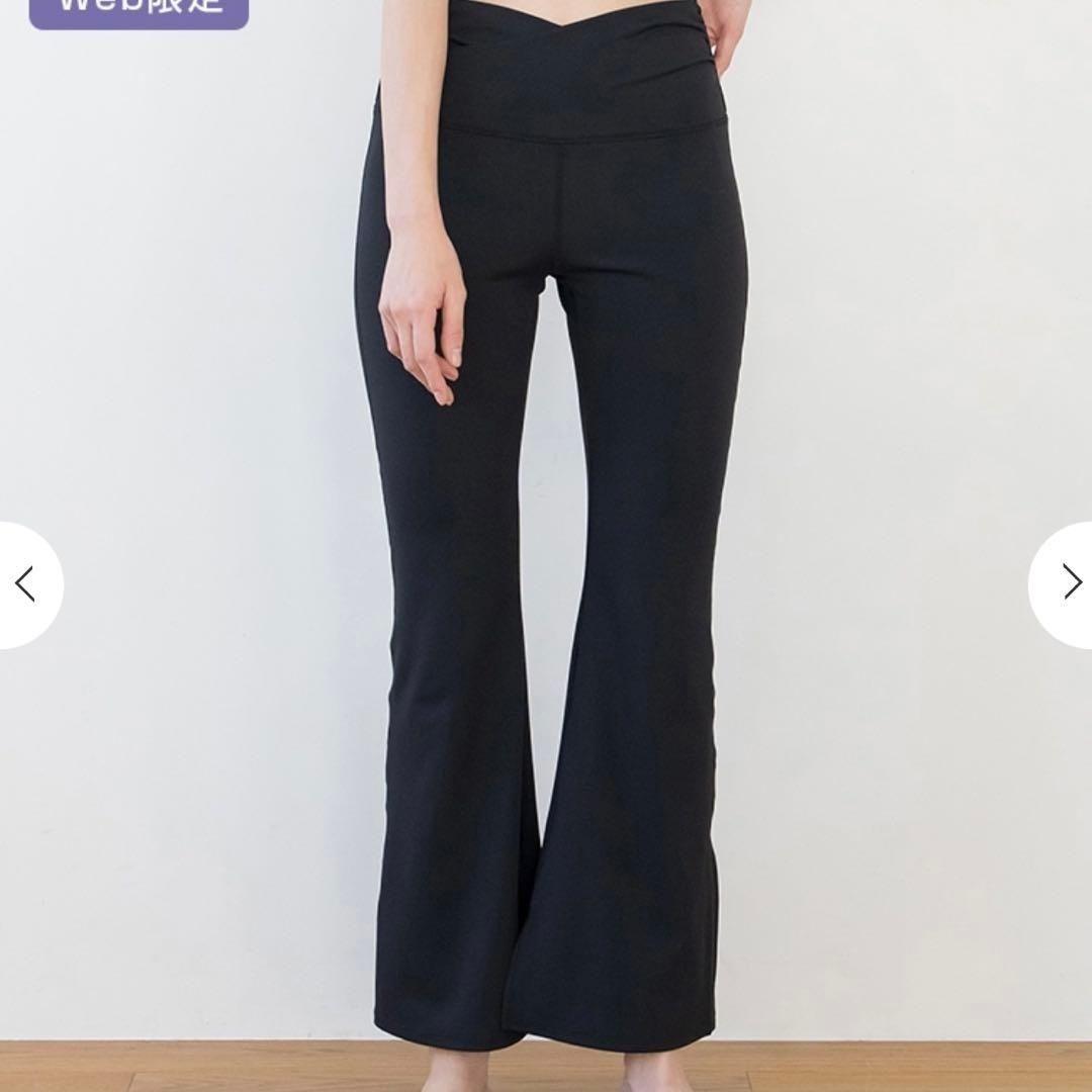 SUKALA ベーシックフレアパンツ ブラックS スカーラ