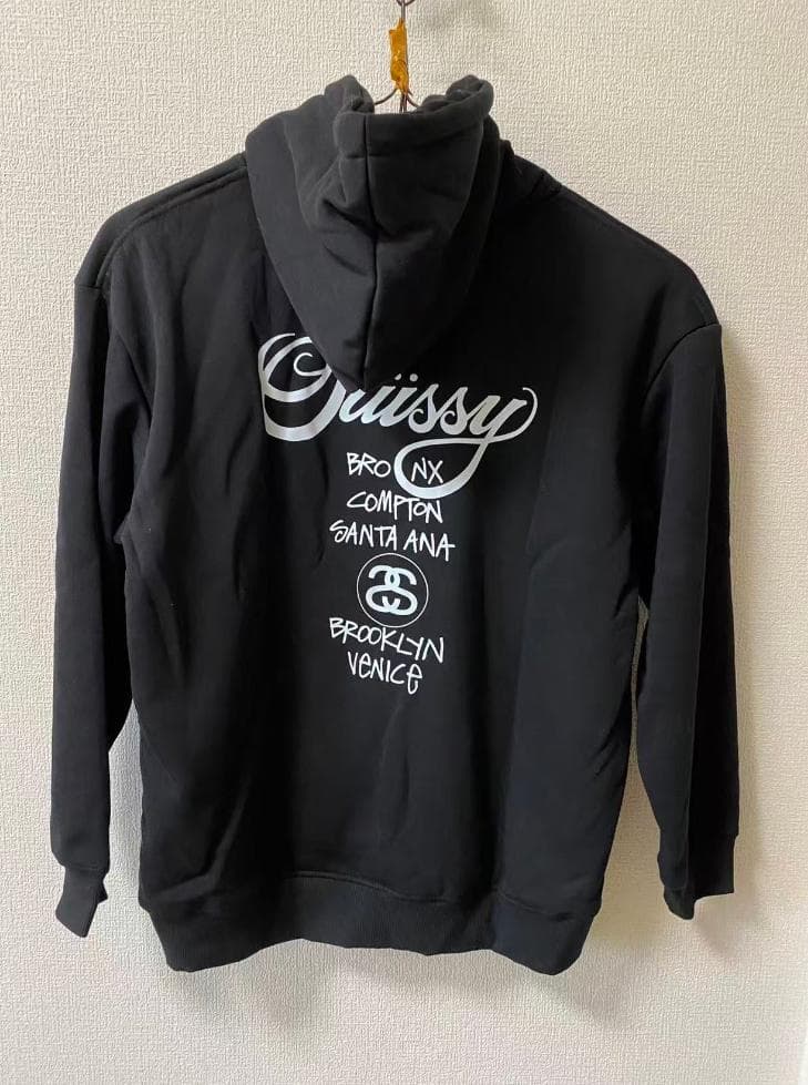 STUSSY ステューシー ワールドツアー バックプリント パーカー Mサイズ