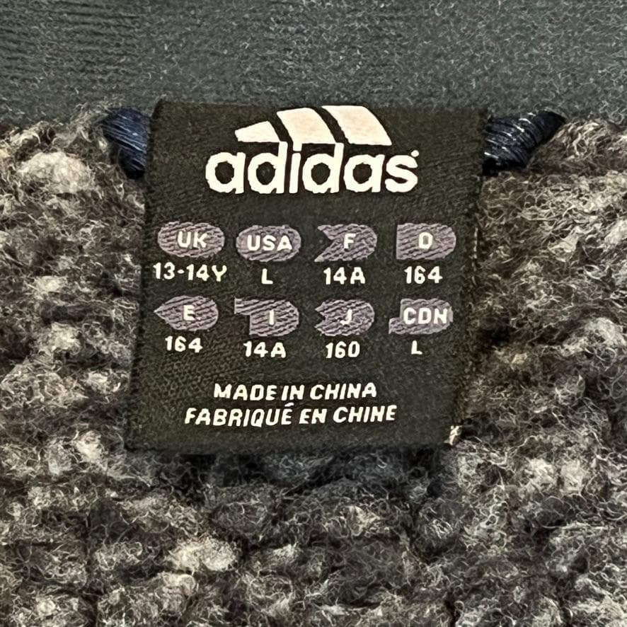 【良品】adidas アディダス 刺繍ロゴ 裏ボア ベンチコート キッズ 160