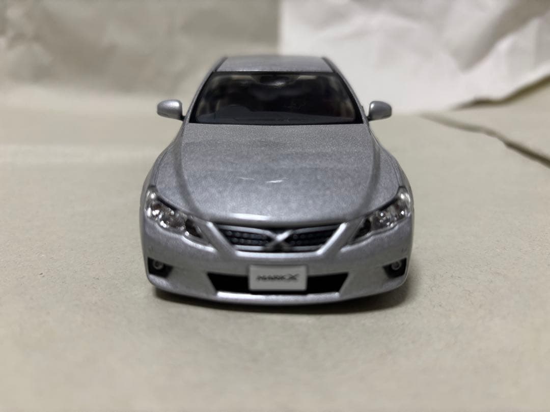 マークX前期　ミニカー　シルバーメタリック　専用箱付き