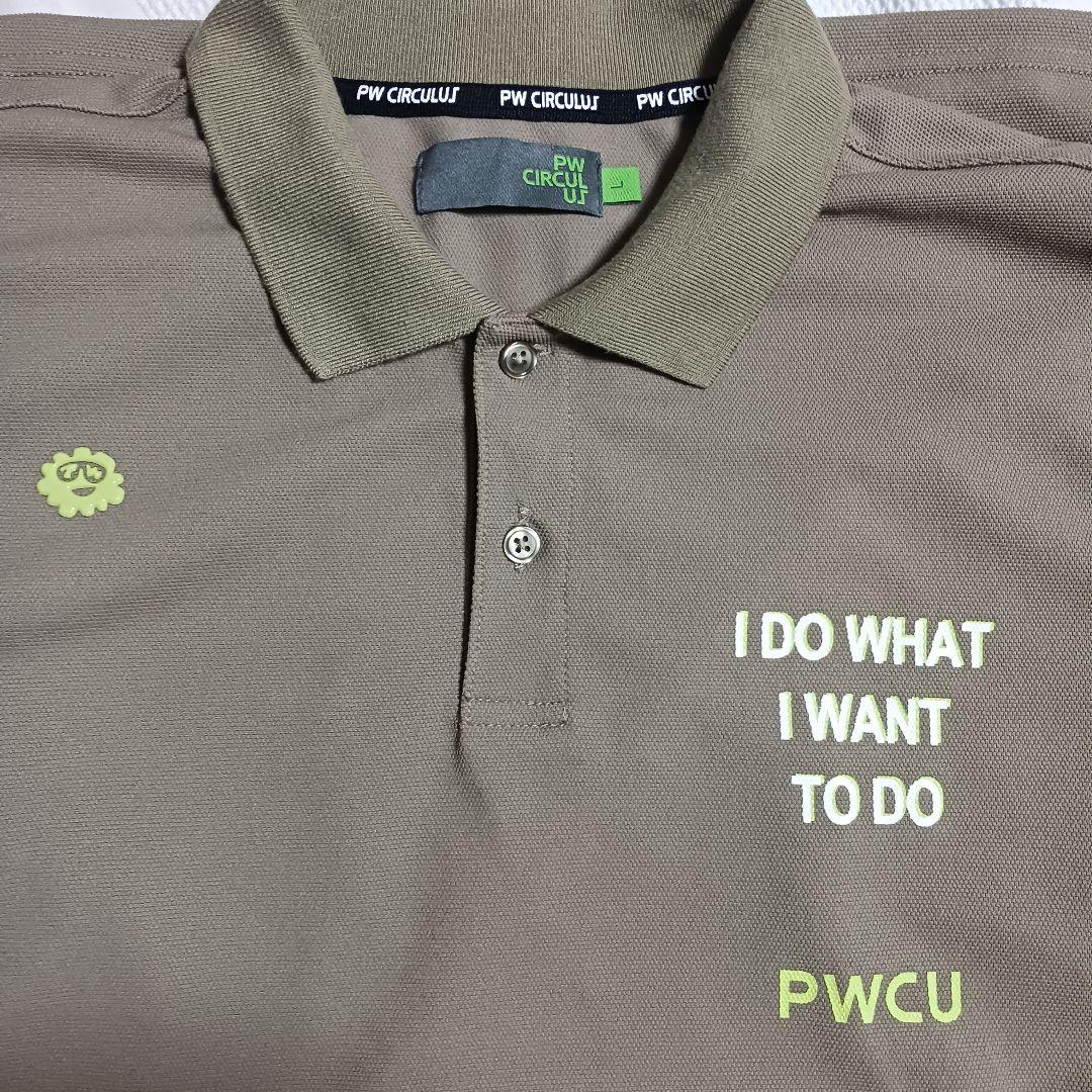 PW CIRCULUS 半袖ポロシャツ　Lサイズ　メンズ　ゴルフ カーキ 美品