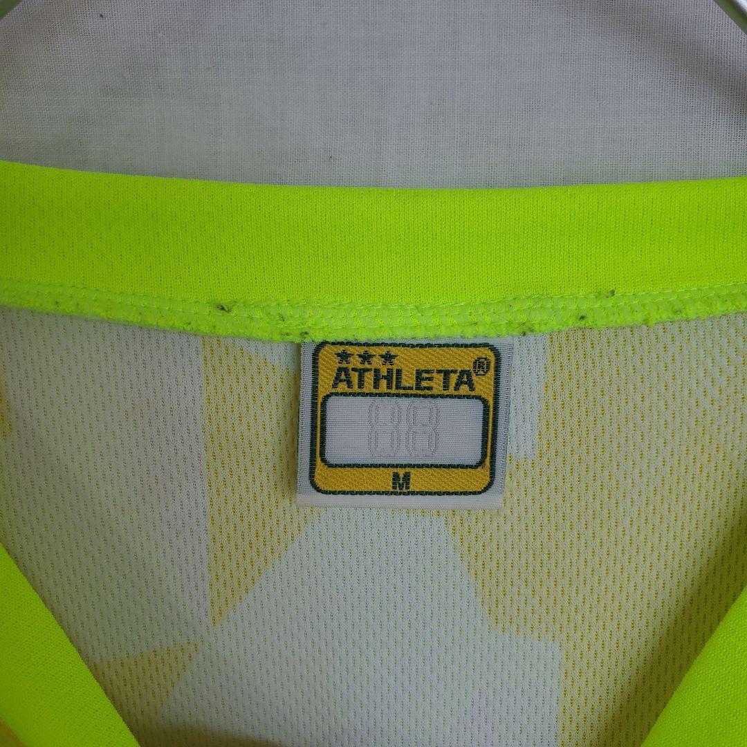 ATHLETA ネオンイエロー 長袖 ウェア ロンT 模様 柄 サッカー