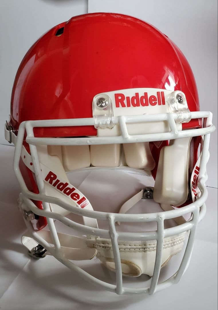 【美品】Riddell アメリカンフットボールヘルメット 赤