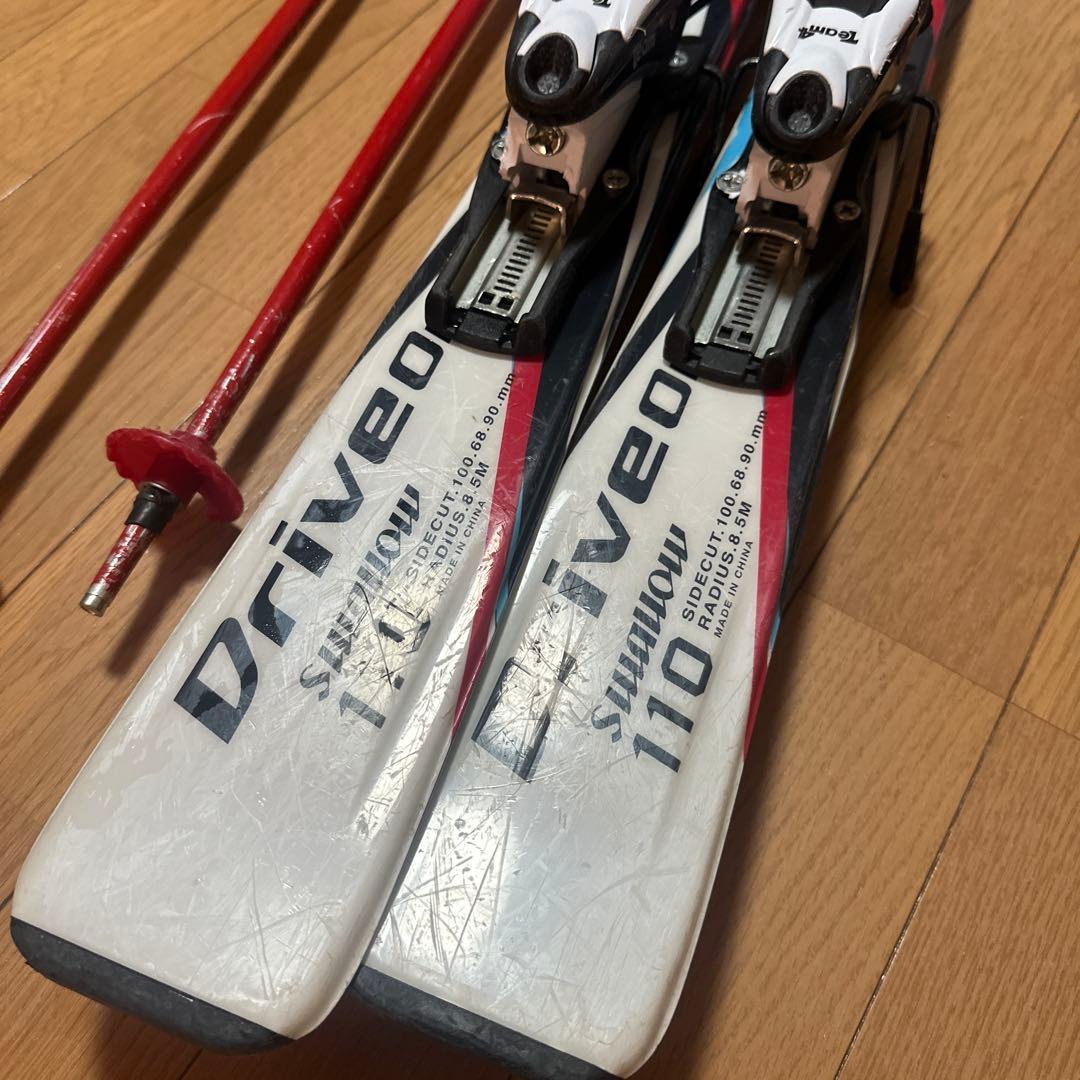 スキーセット スキー板110cm ブーツ　19cm ストック80cm