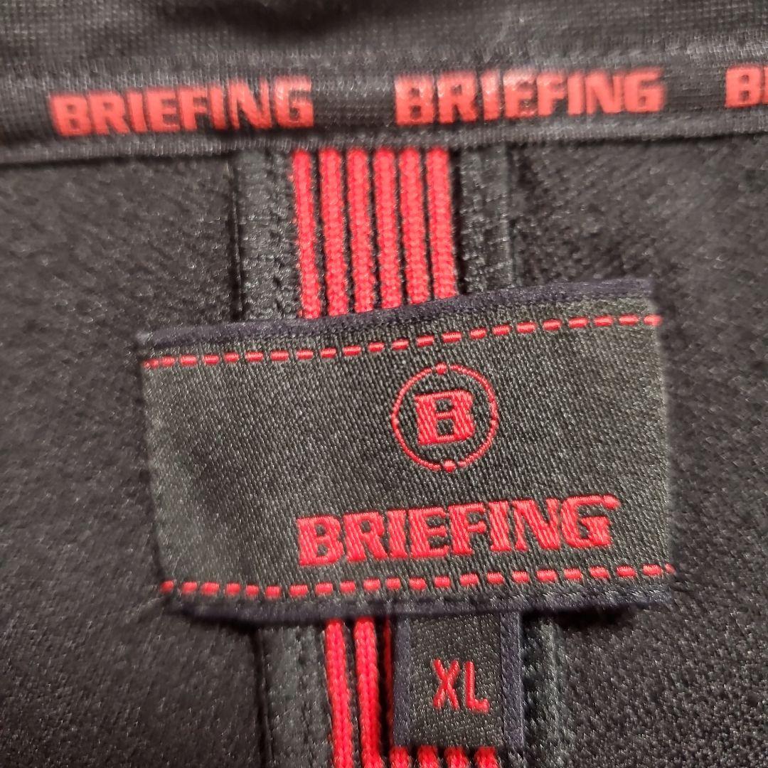 BRIEFING ジップアップシャツ XL ブラック