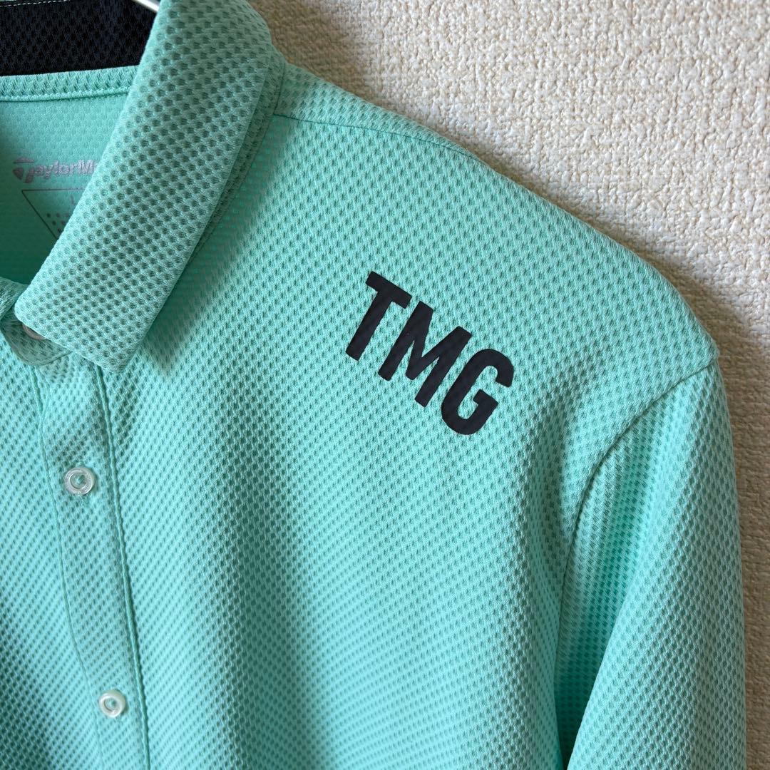 【極美品】TaylorMade　ストレッチポロシャツ　ライトブルーL