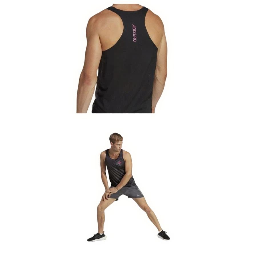 ★レア★adidas ADIZERO シングレットレーシングショートパンツセット