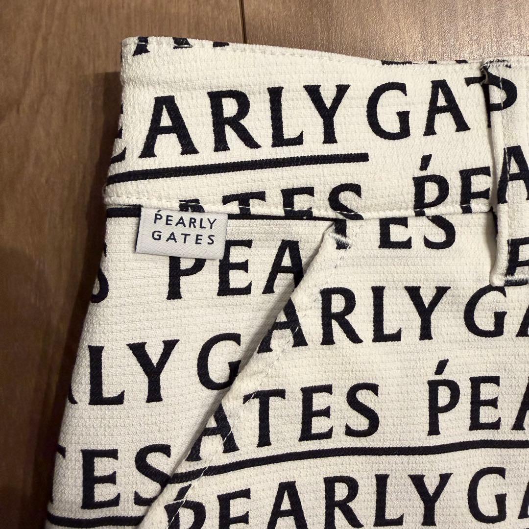 美品 PEARLY GATES パーリーゲイツ ロゴ総柄 スカート 0 ゴルフ