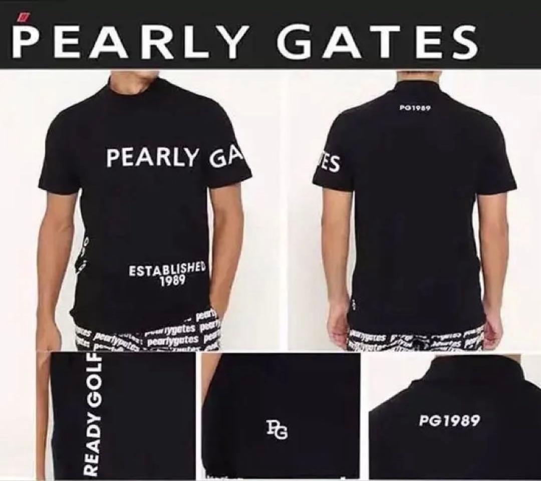 PEARLY GATES 黒モックネックシャツ XL〜2XL 着画有 size7