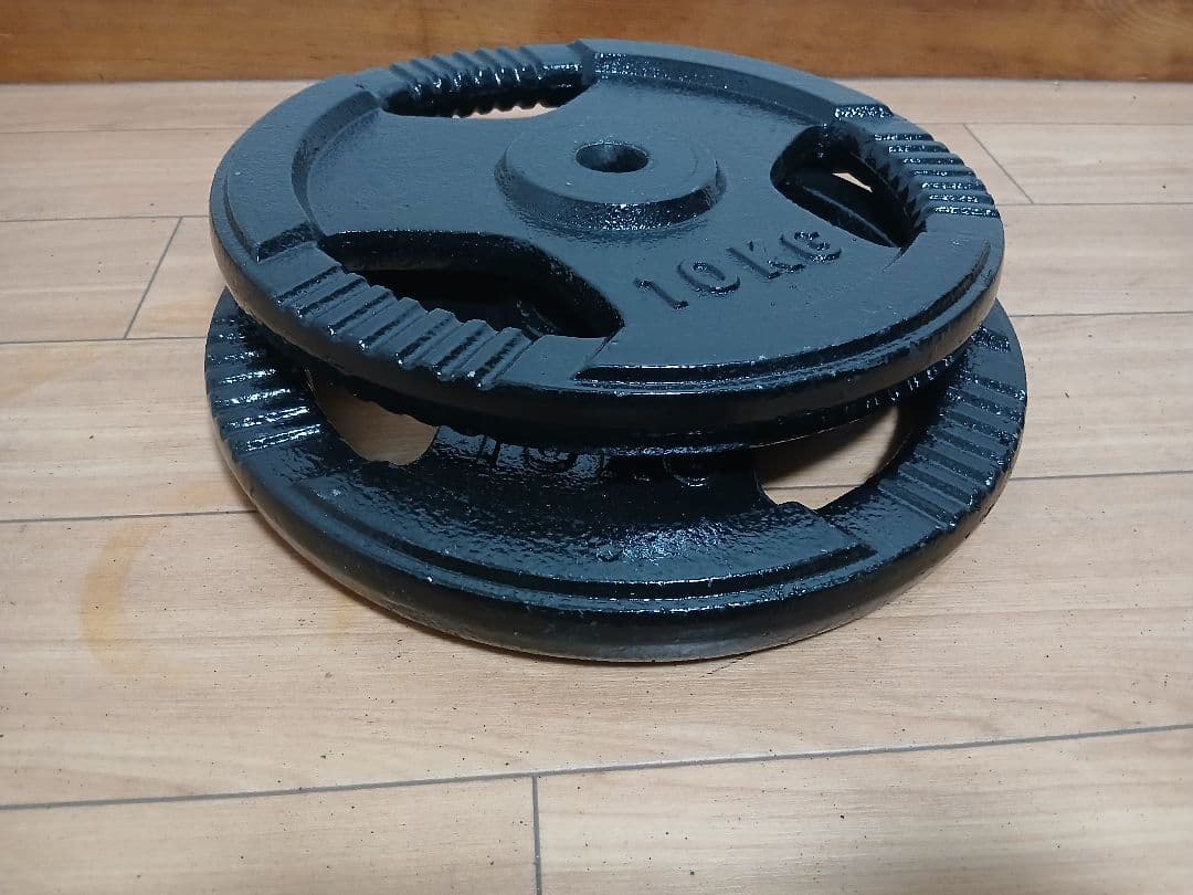 バーベルプレート 10Kg × 2枚　穴径／Φ28mm