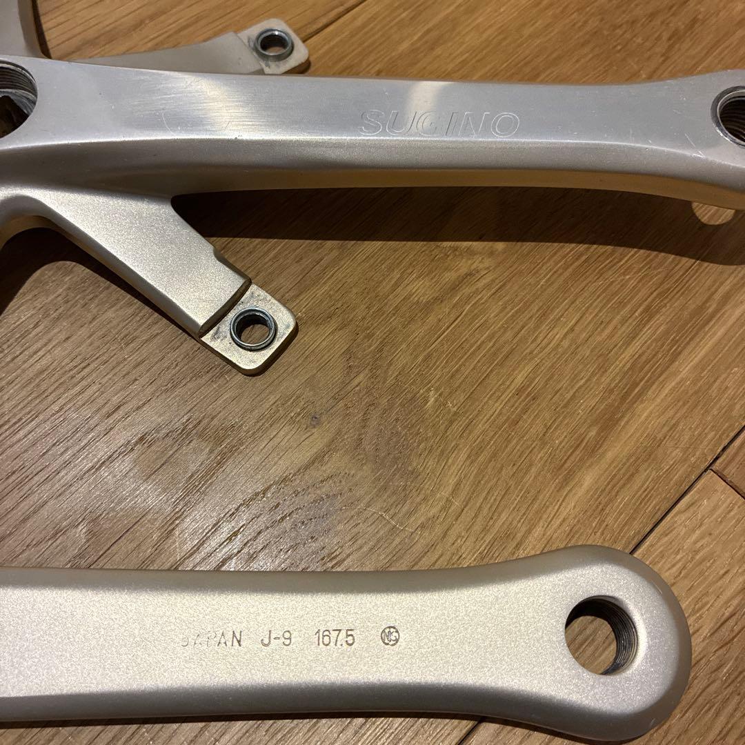 Sugino クランクセット グランドマイティ167.5mm ボルト付き