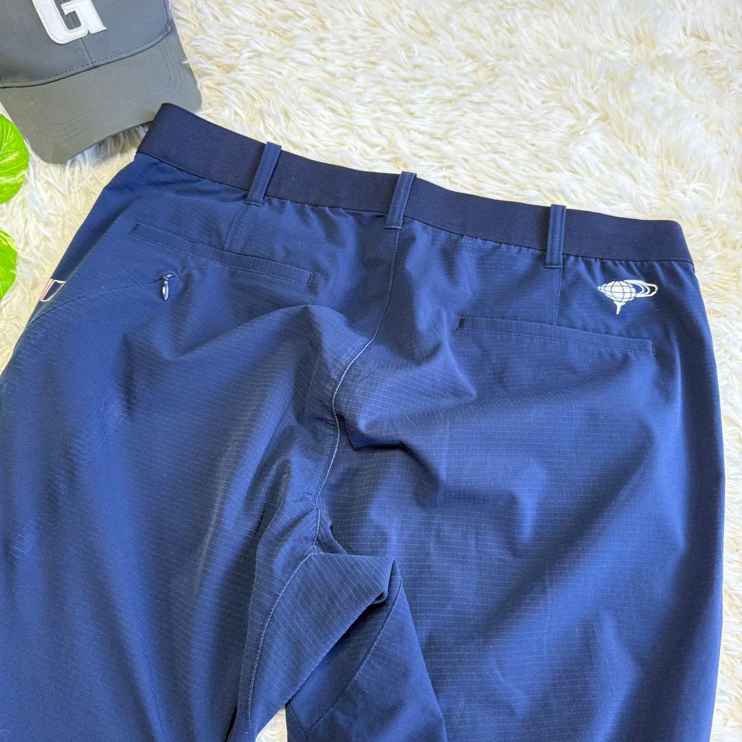 【ビームスゴルフ】美品 ストレッチパンツ ネイビー XLサイズ メンズ