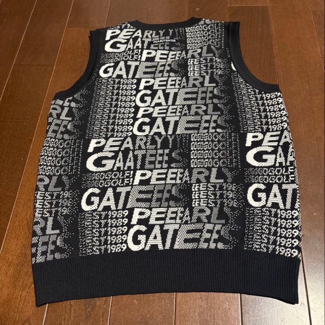 パーリーゲイツ14G 1Pコットンビーム×アモッサグラデーションロゴ柄ベストサ1