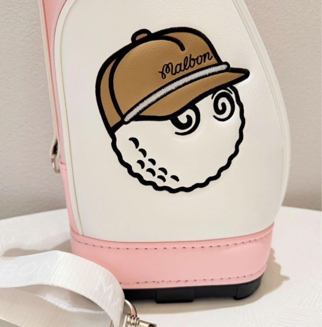 Malbon ボールポーチ ミニバッグ 軽量防水 グリーン ホワイト男女兼用 ⛳