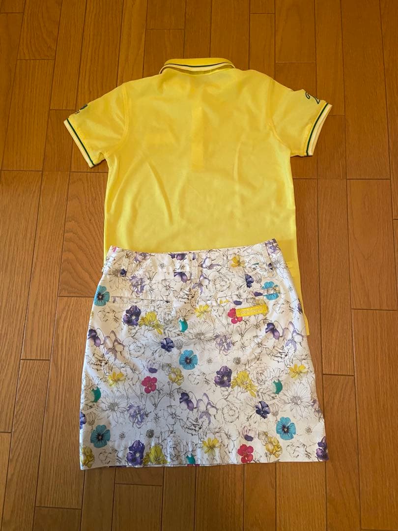 23区★黄色ポロシャツと花柄スカートセット