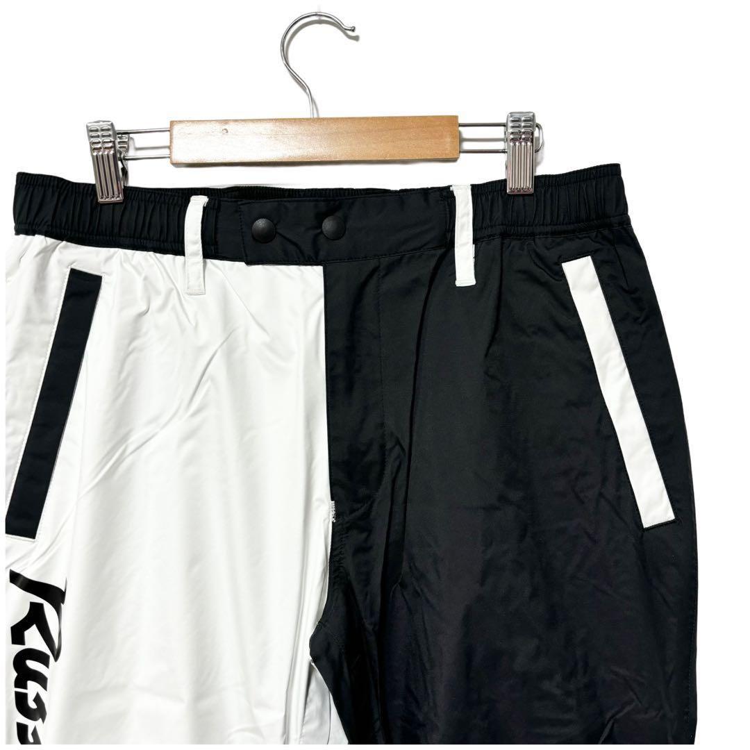 新品 ラッセルノ ゴルフ ストレッチ レインパンツ ブラック ホワイト XL 6