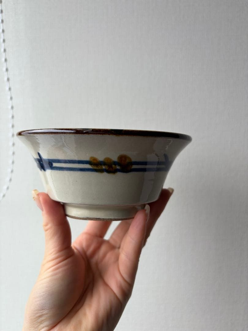 壺屋焼　やちむん　デイゴ唐草　4寸鉢　陶器　陶眞窯　和食器　民芸　2個　小鉢