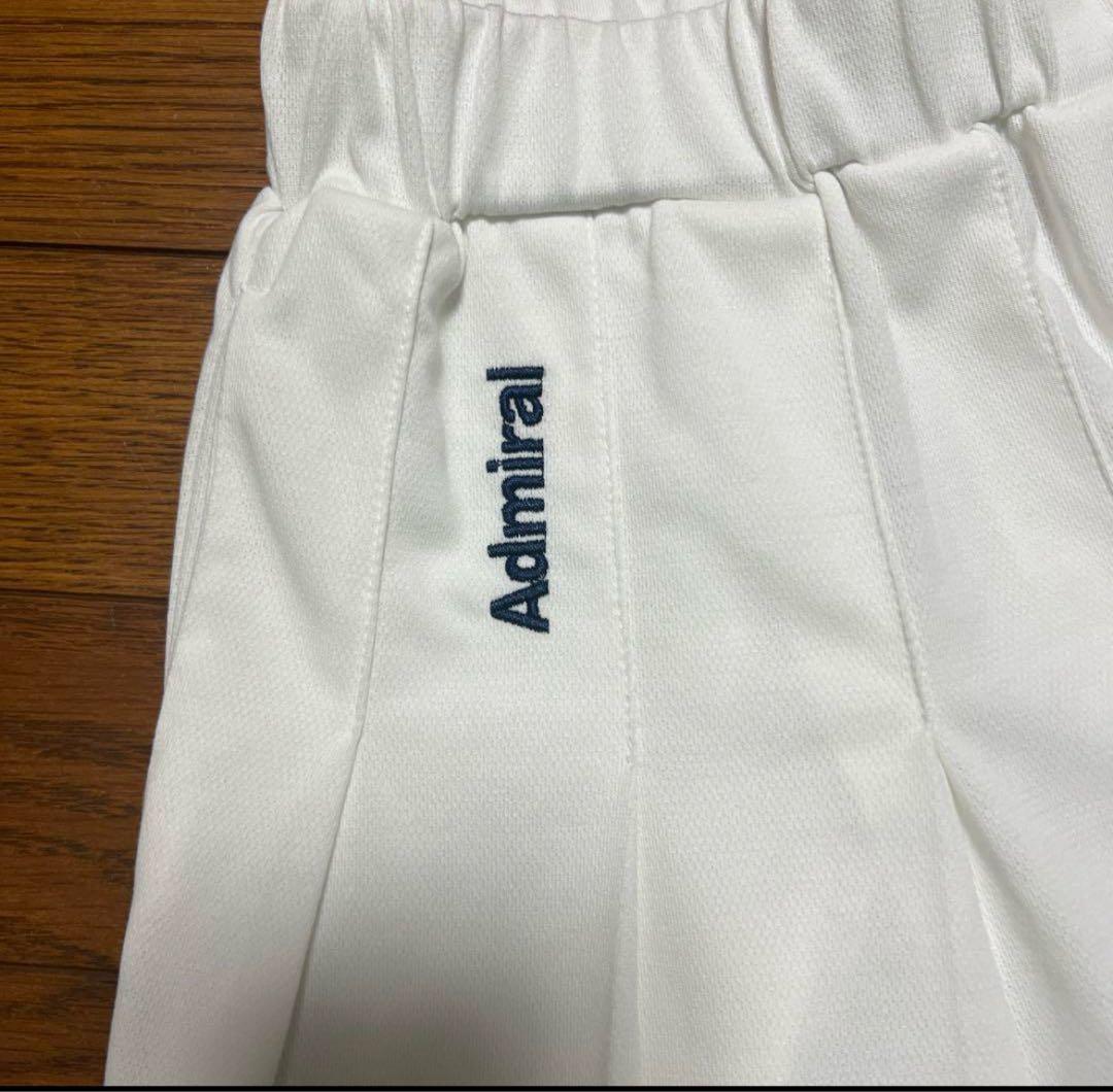 Admiral プリーツスカート Mサイズ ホワイト×ネイビー