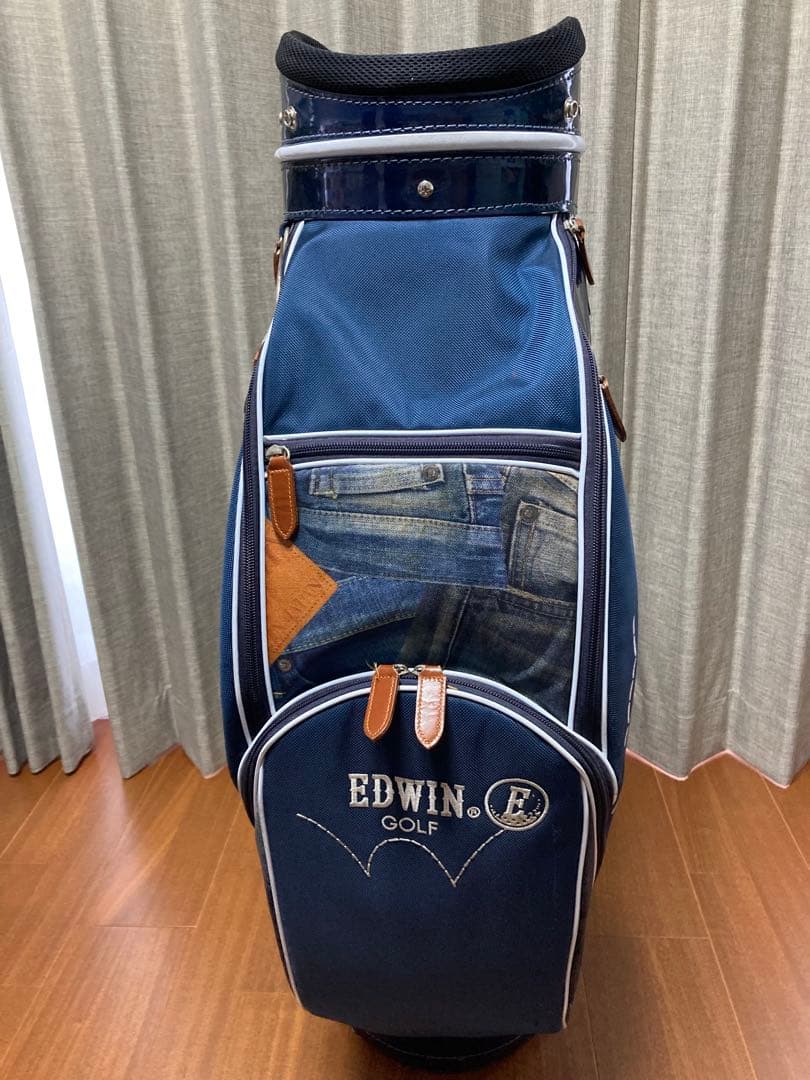 EDWIN デニム風キャディバッグとセルフスタンドバッグセット
