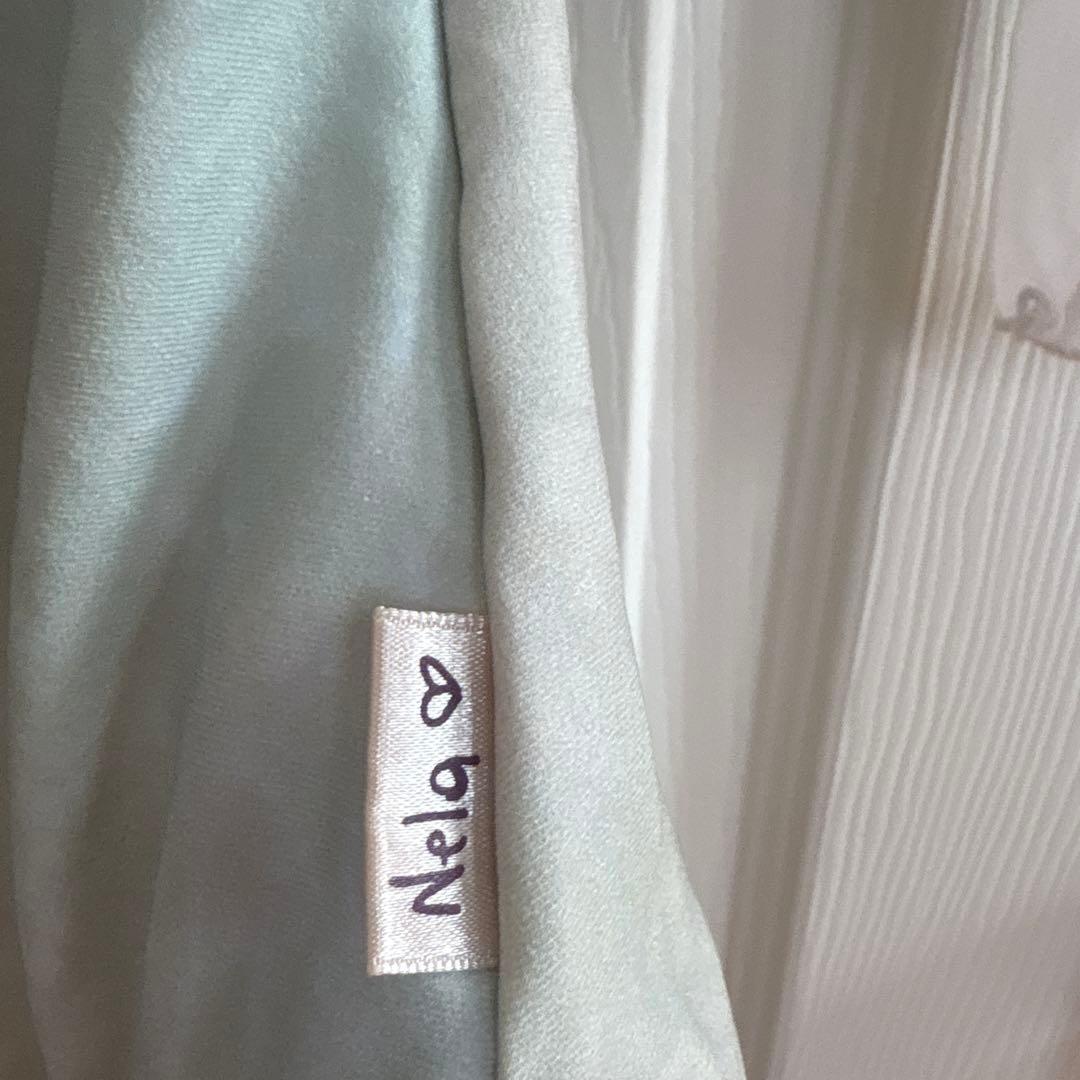 チャコットNela ミントグリーン シースルー袖 レオタード