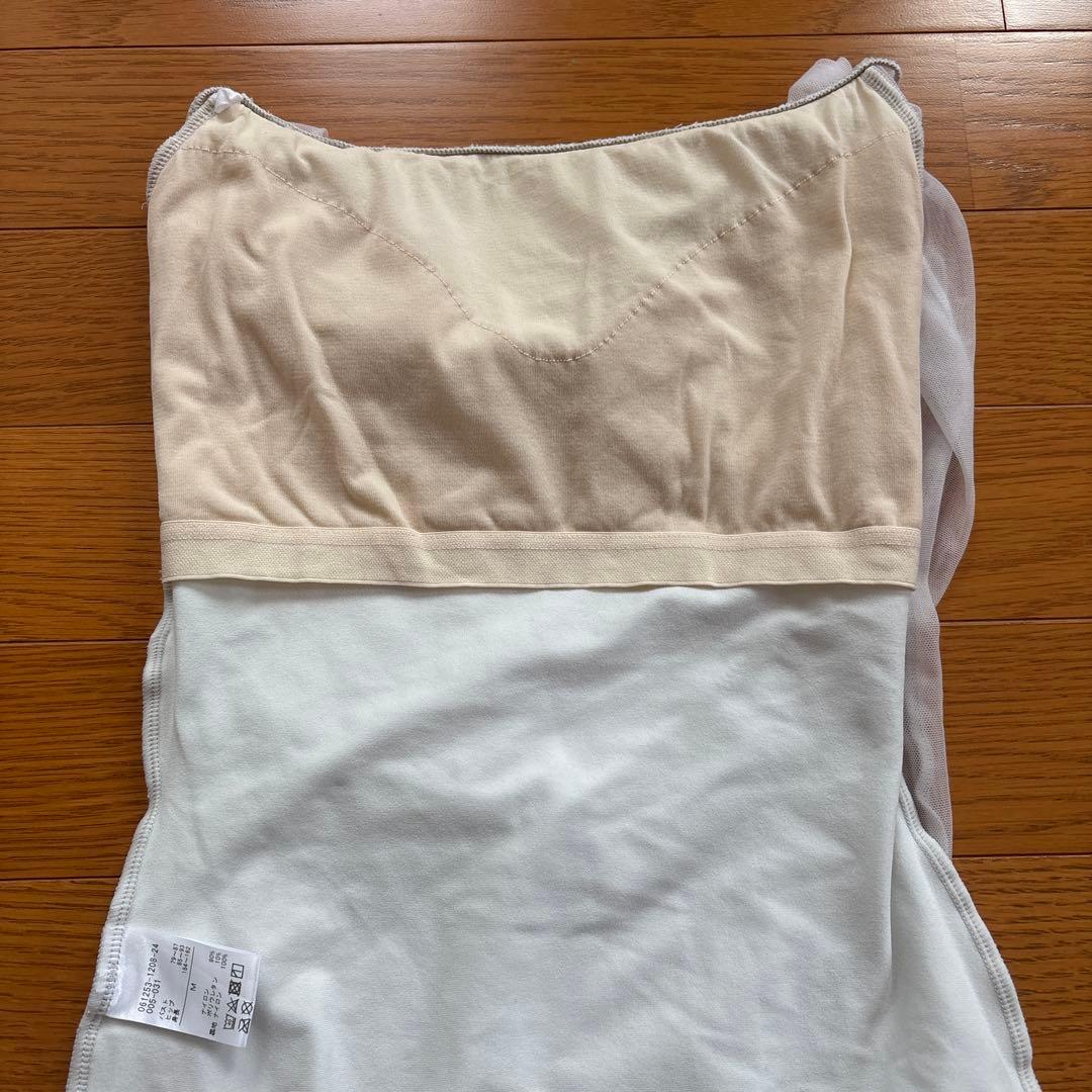 チャコットNela ミントグリーン シースルー袖 レオタード