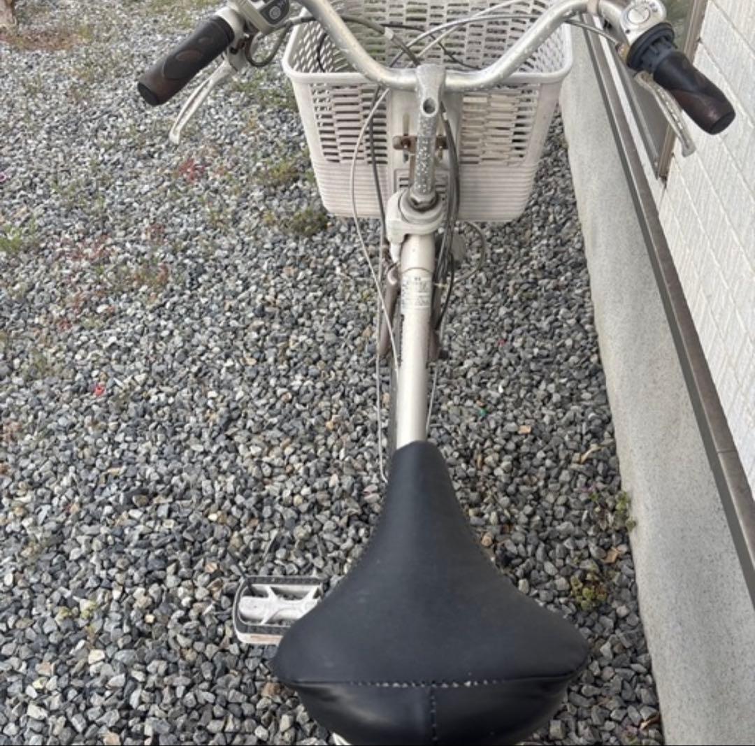 シルバー 電動アシスト自転車 前後バスケット