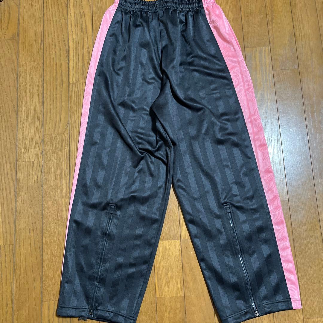 日本製★PUMA ストライプジャージパンツ Sサイズ ピンク　メンズ
