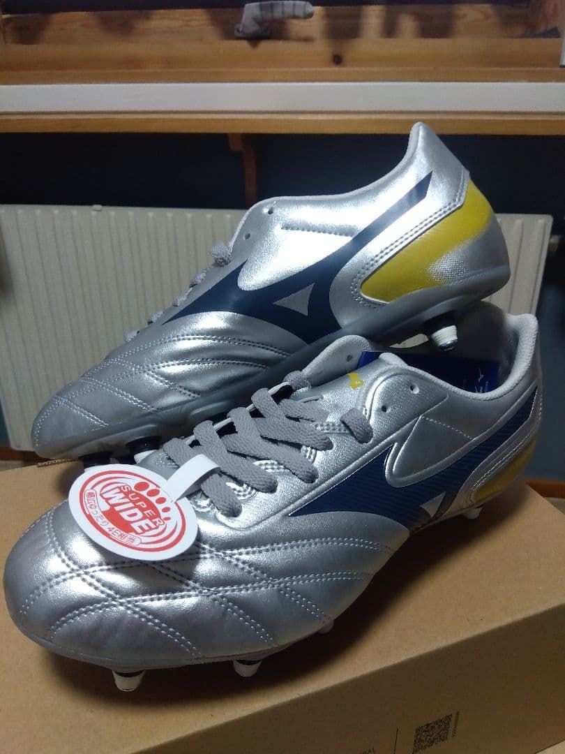 ラグビースパイク／ミズノ／27.0／シルバー／R1GA250104／新品