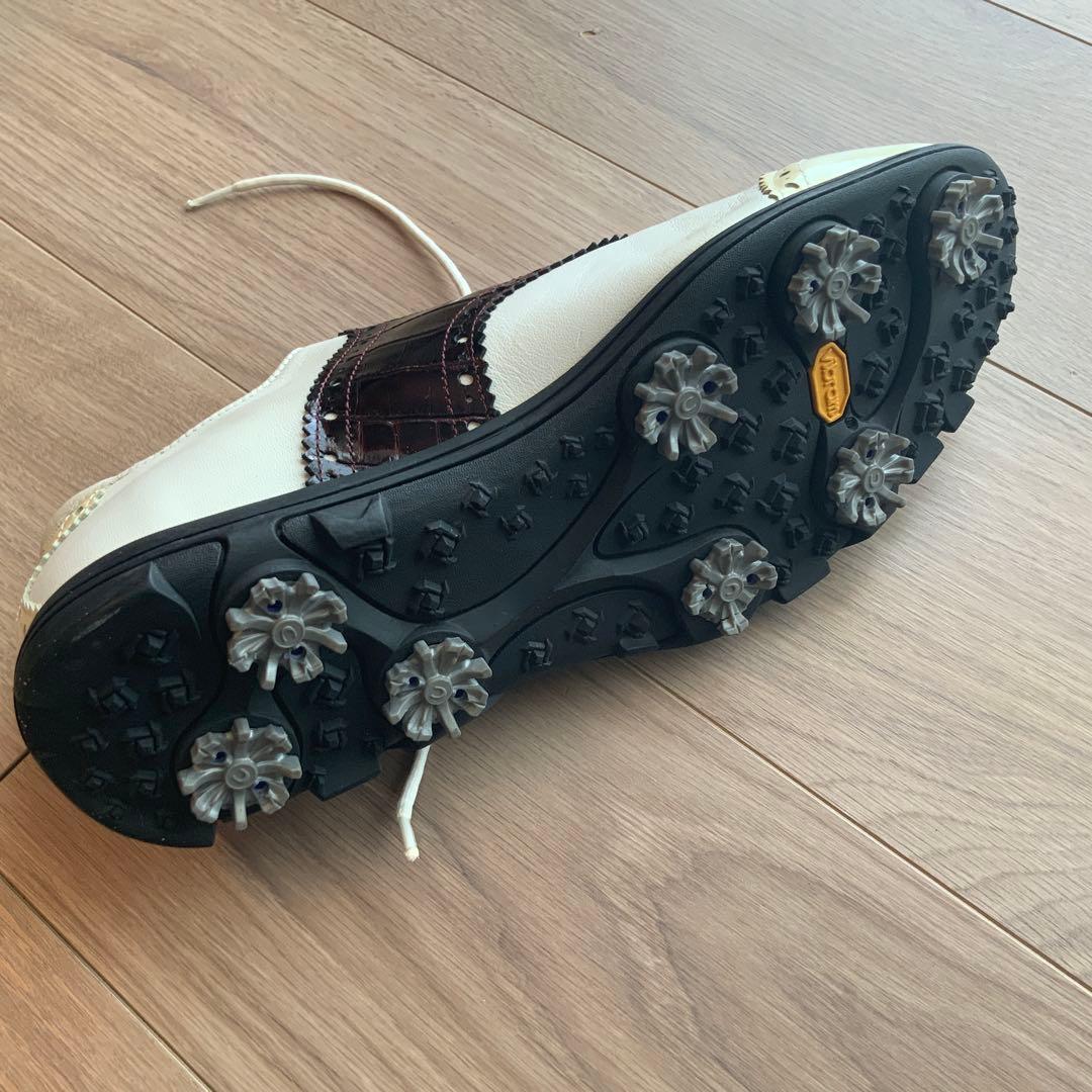 LANVIN SPORT ゴルフシューズ ホワイト・ブラウン　メンズ
