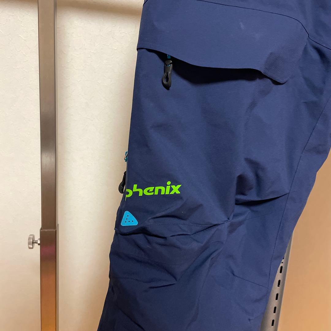 美品　phenix スキーウェア ネイビー　メンズL キズありサンプル品