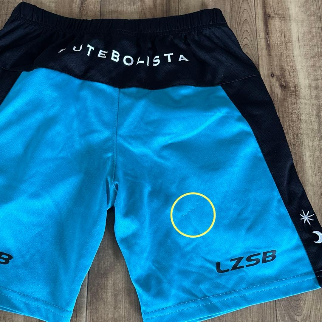 LZSB サッカーウェアセット 水色/黒　ジュニア160 ルースイソンブラ