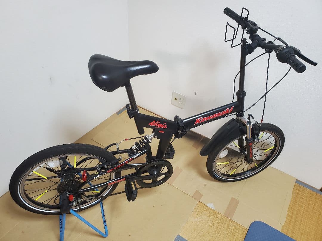KYUZO KZ-100 折りたたみ自転車 ブラック カワサキ仕様