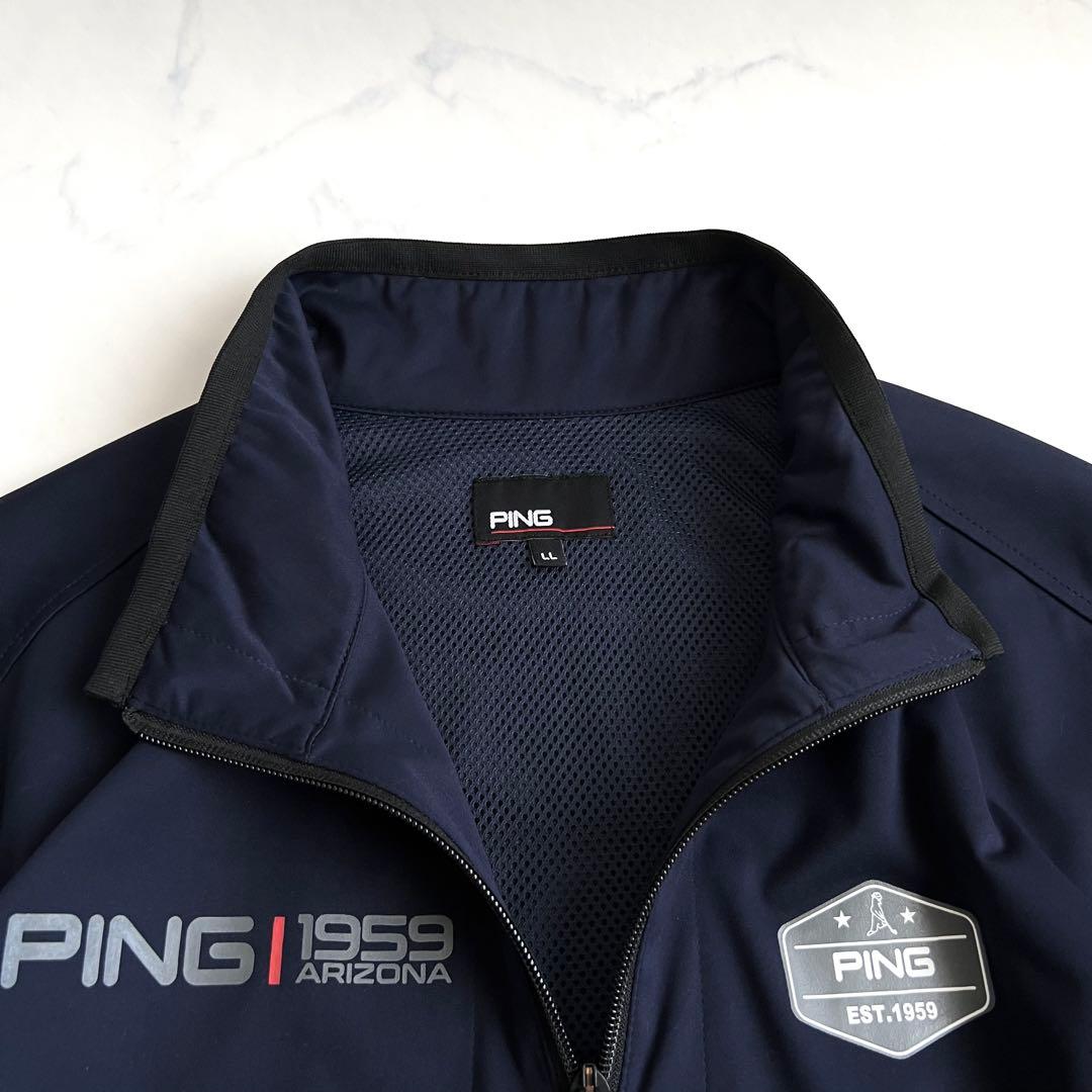 【極美品】PING メンズ ゴルフウェア ジップアップブルゾン ジャケット XL