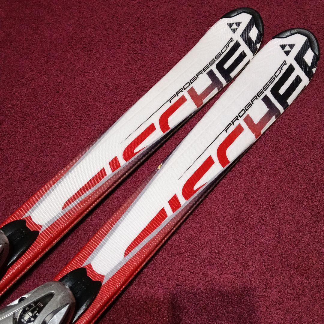 FISCHER スキー板 ホワイト/レッド バインディング付き　140