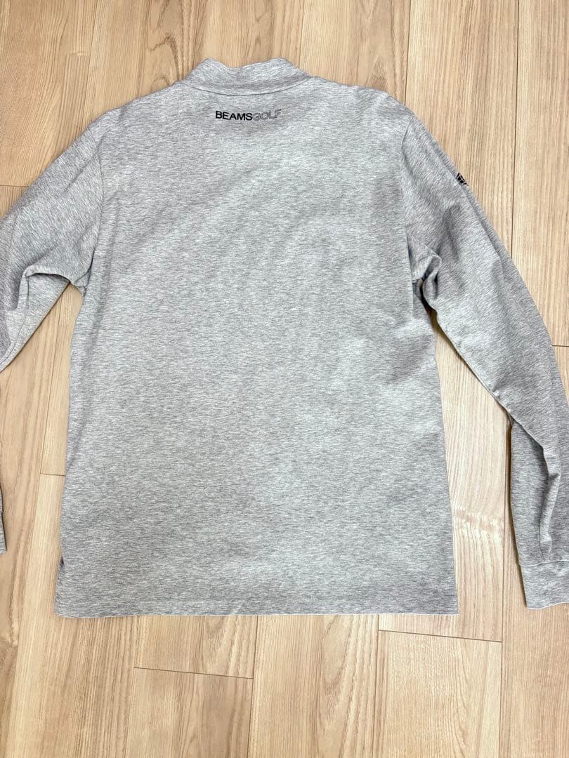 新品同様　BEAMS GOLF 長袖モックネックシャツ グレー　L